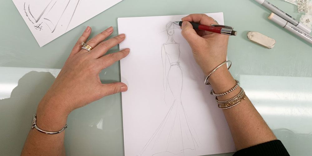 Paloma Blanca and Mikaella Gown Customization. Desktop Image