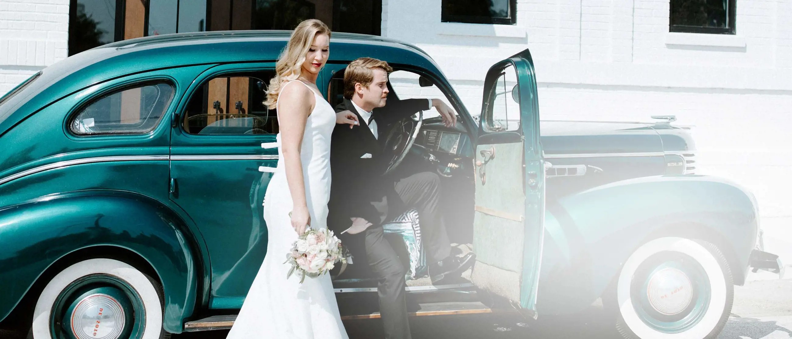 Photo of a male model wearing a gray tuxedo