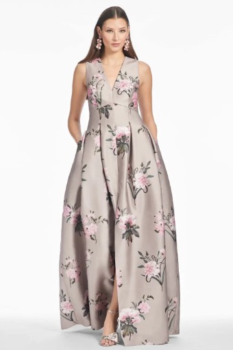 Sachin & Babi Brooke Gown - Pewter/English Rose #0 thumbnail