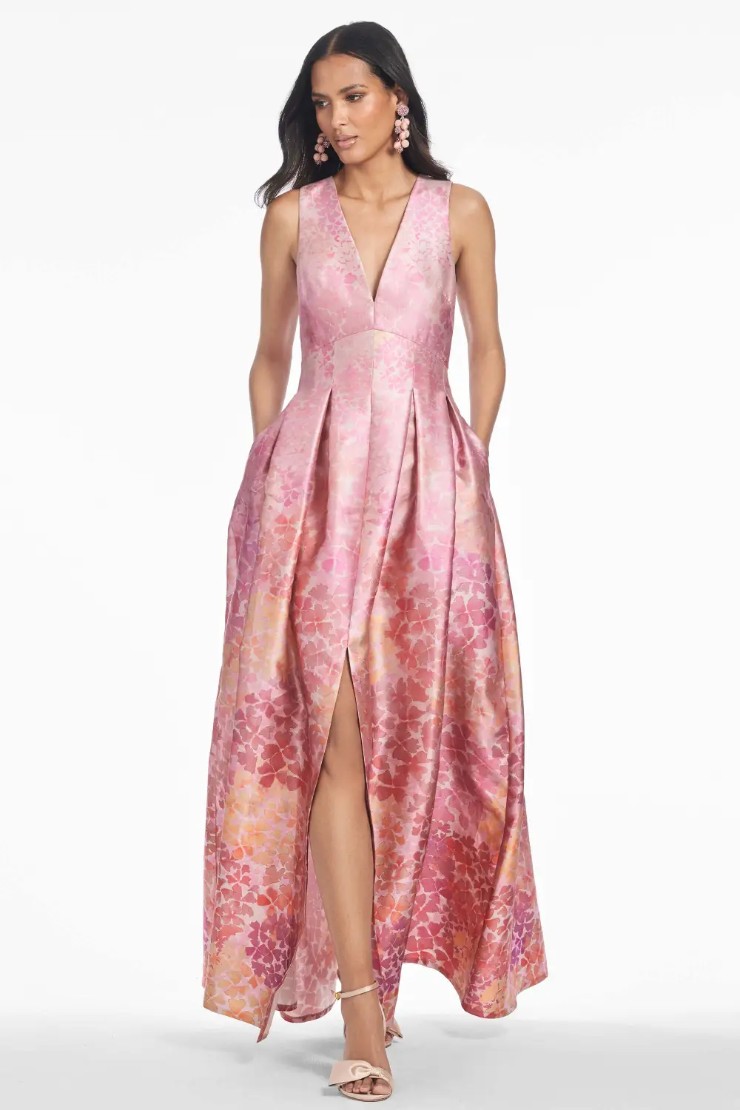 Sachin & Babi Brooke Gown- Light Sunset Hydrangea Default Thumbnail Image