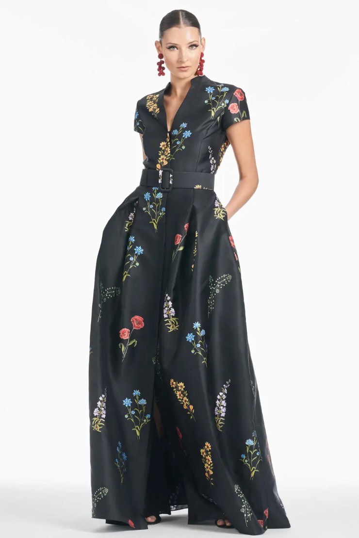 Sachin & Babi Marta Gown - Noir Bouquet Default Thumbnail Image