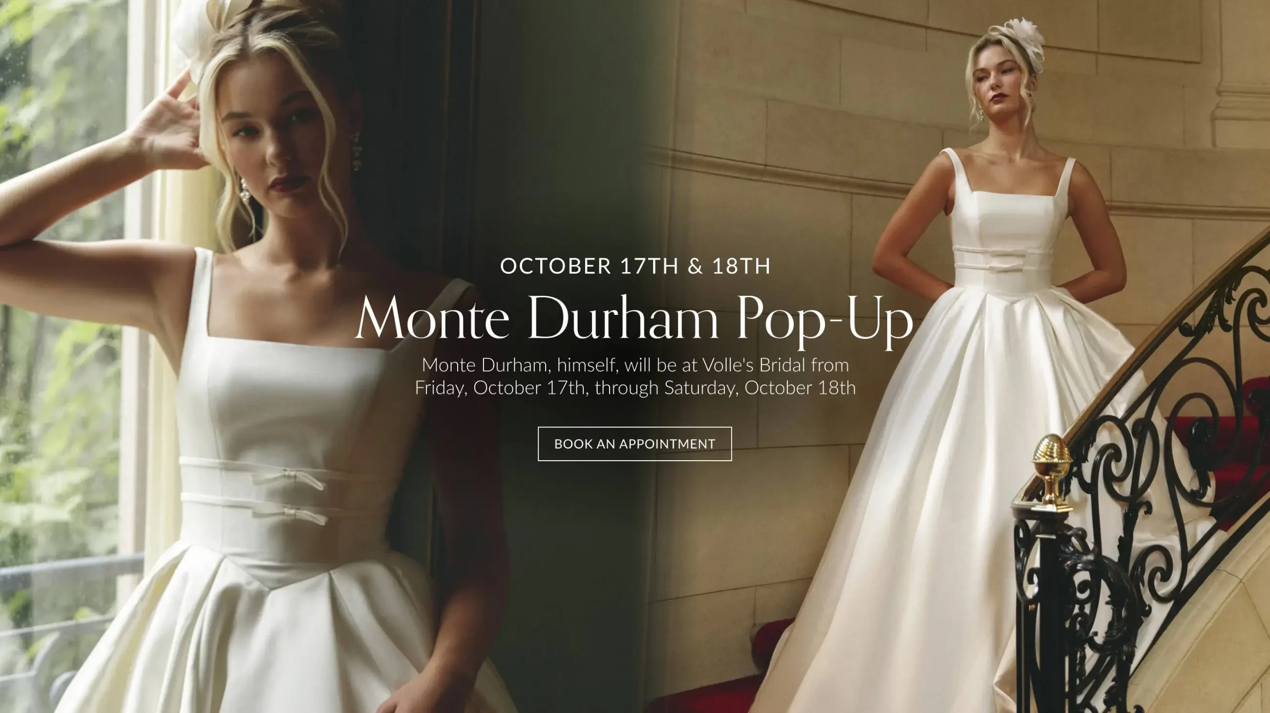 Monte Durham pop up event at Volle's Bridal